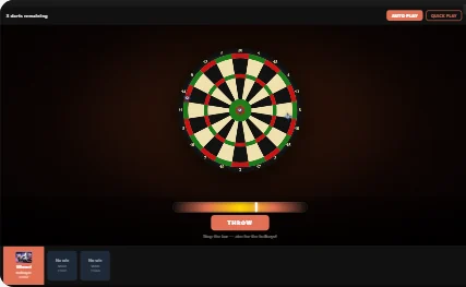The Darts admin preview reverted to a classic tournament dartboard at product level