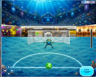 The Football Shootout admin preview with Ocean Cup applied at product level